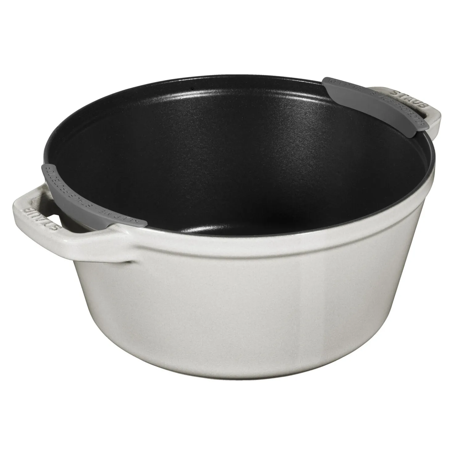 Kochtopfset Stackable 3-tlg, rund, Weisser Trüffel, Gusseisen
