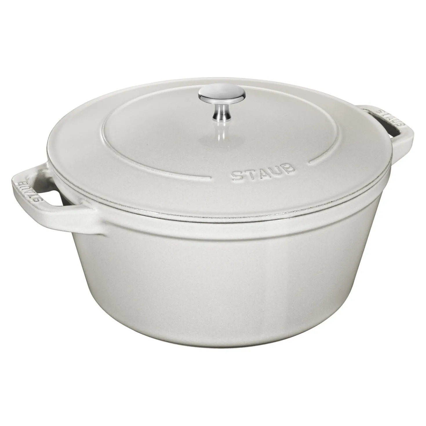 Kochtopfset Stackable 3-tlg, rund, Weisser Trüffel, Gusseisen