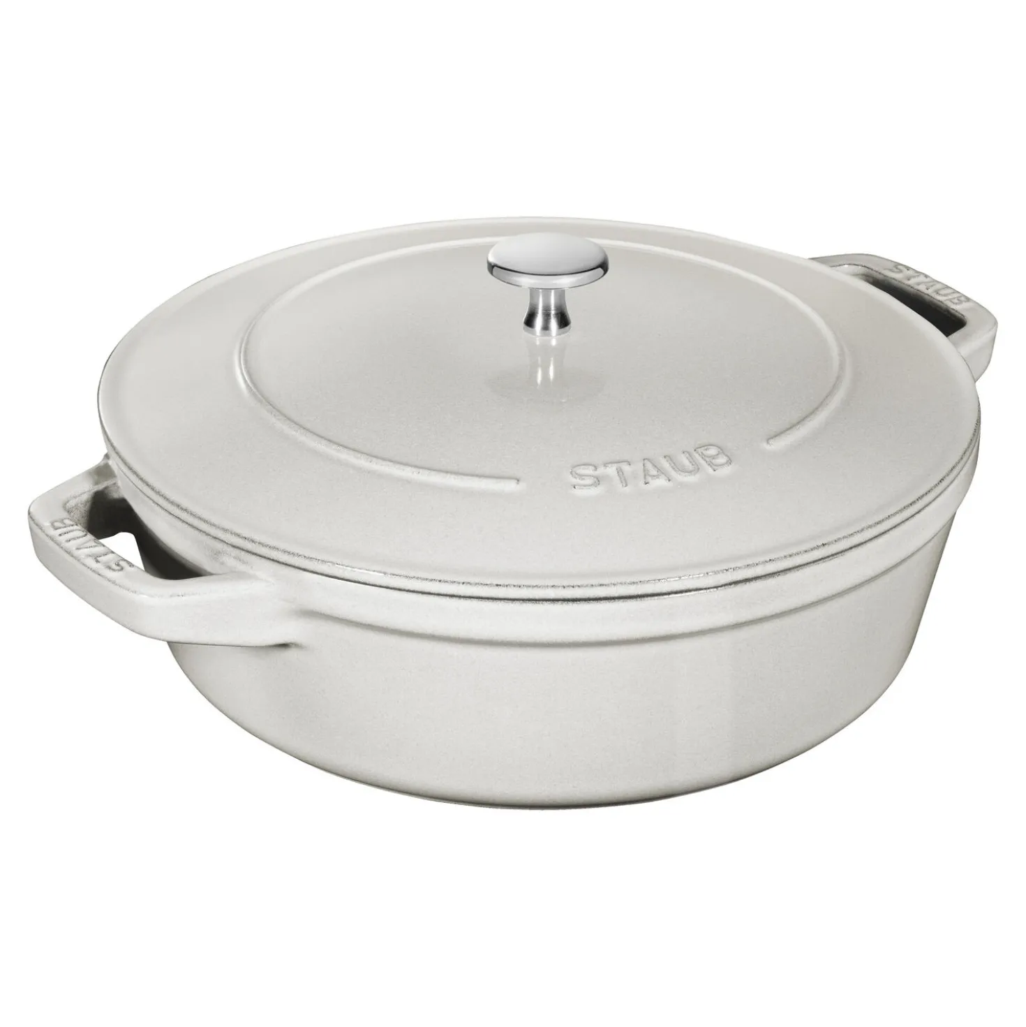 Kochtopfset Stackable 3-tlg, rund, Weisser Trüffel, Gusseisen