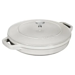 Kochtopfset Stackable 2-tlg, rund, Weisser Trüffel, Gusseisen