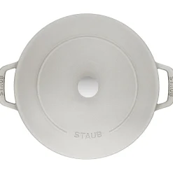 Kochtopfset Stackable 2-tlg, rund, Weisser Trüffel, Gusseisen