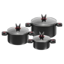 Kochtopfset 3-tlg, Aluminium