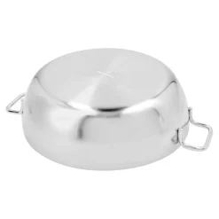 Konische Schmorpfanne mit Glasdeckel 28 cm, 18/10 Edelstahl