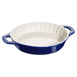 Kuchenform 24 cm, rund, Dunkelblau, Keramik