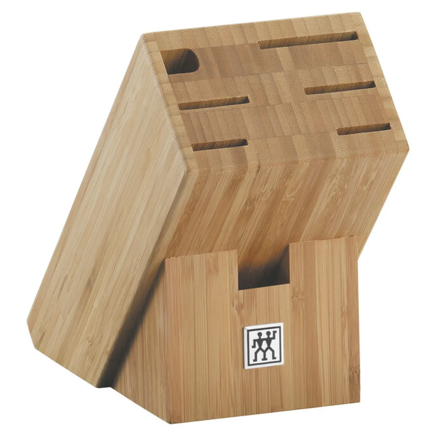 Messerblock, leer, 5, Braun