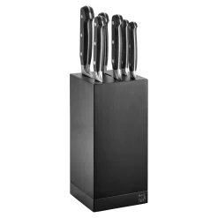 Messerblock, leer, 7, Schwarz