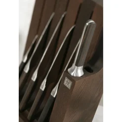 Messerblock, leer für 5 Messer, 5, Braun