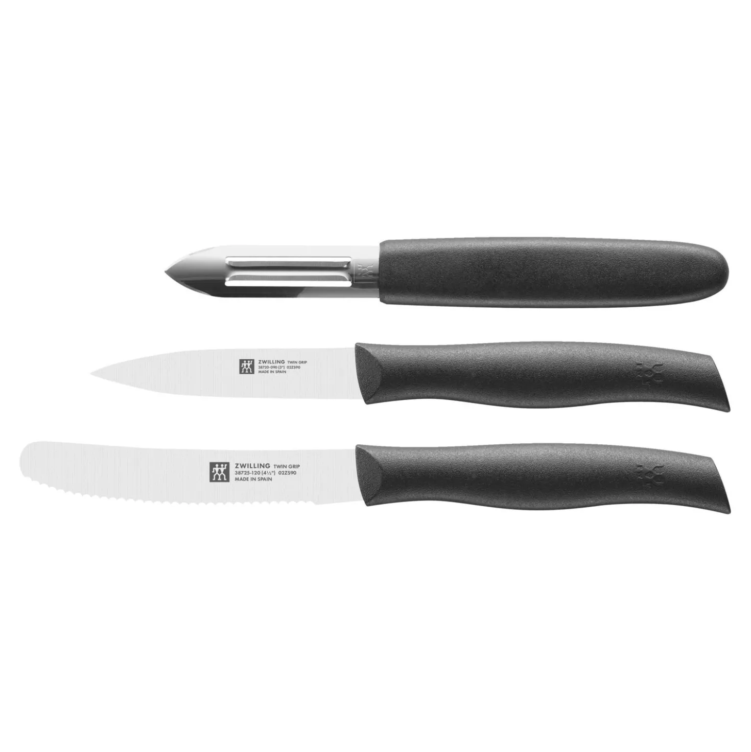 Messerset 3-tlg, Schwarz