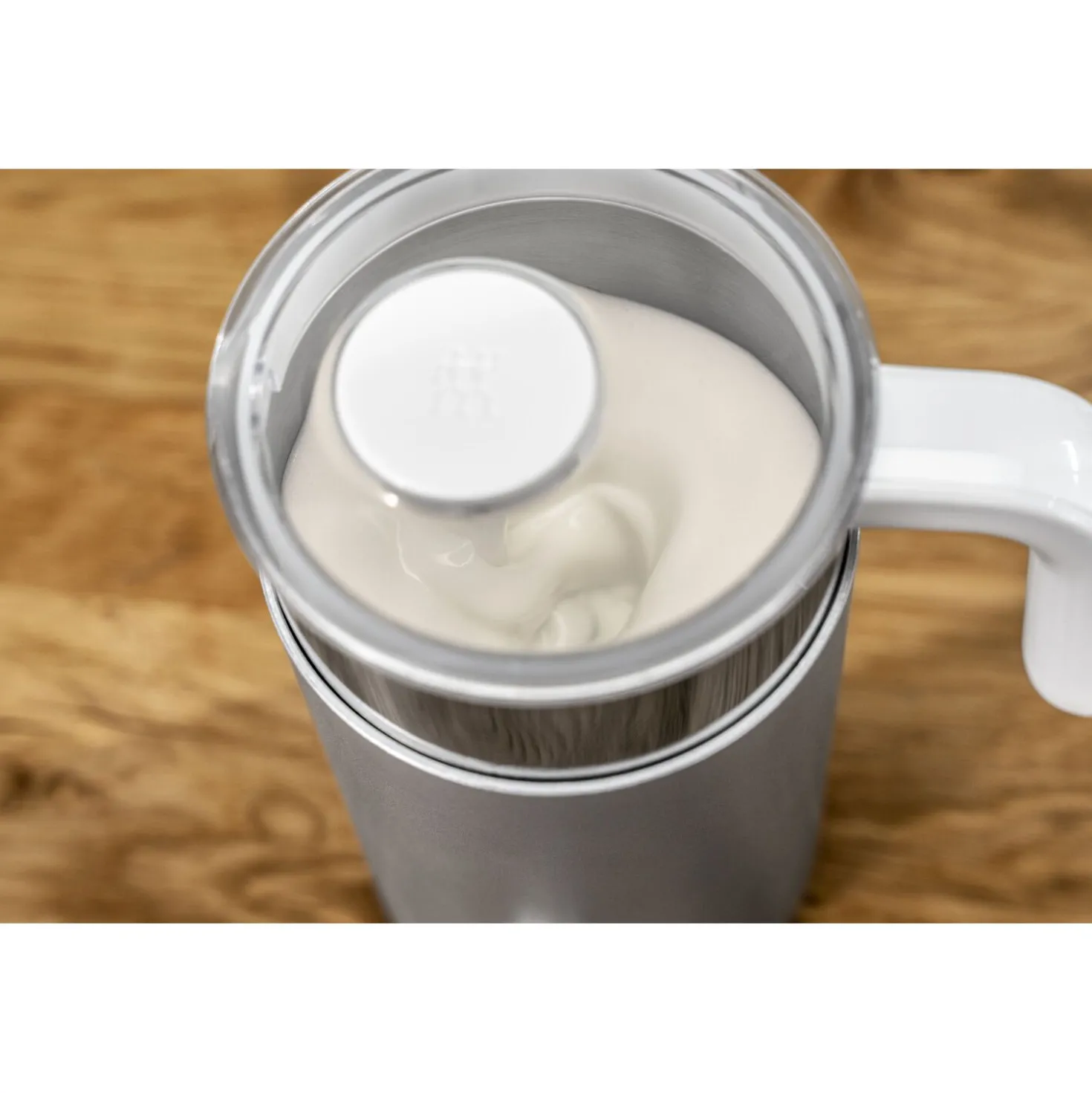 Milchaufschäumer, 400 ml, Silber