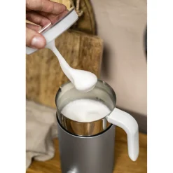 Milchaufschäumer, 400 ml, Silber