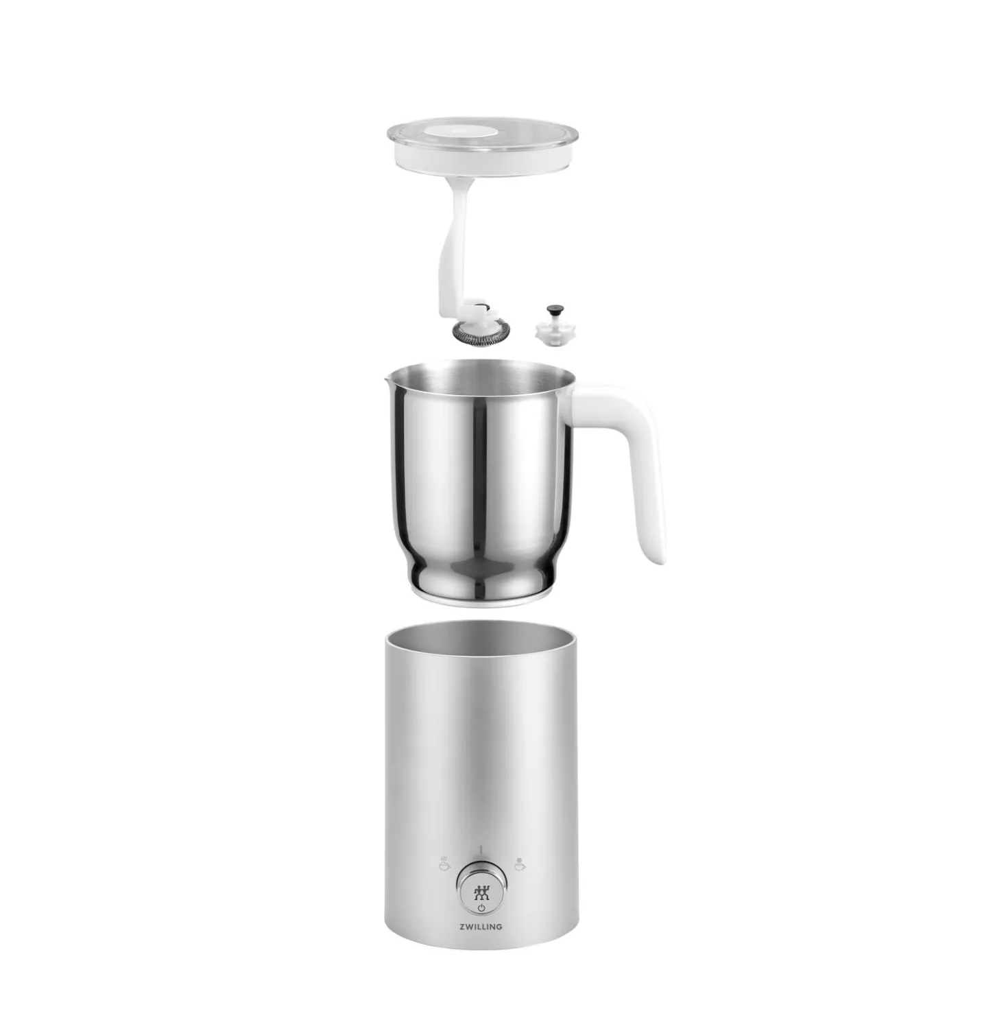 Milchaufschäumer, 400 ml, Silber