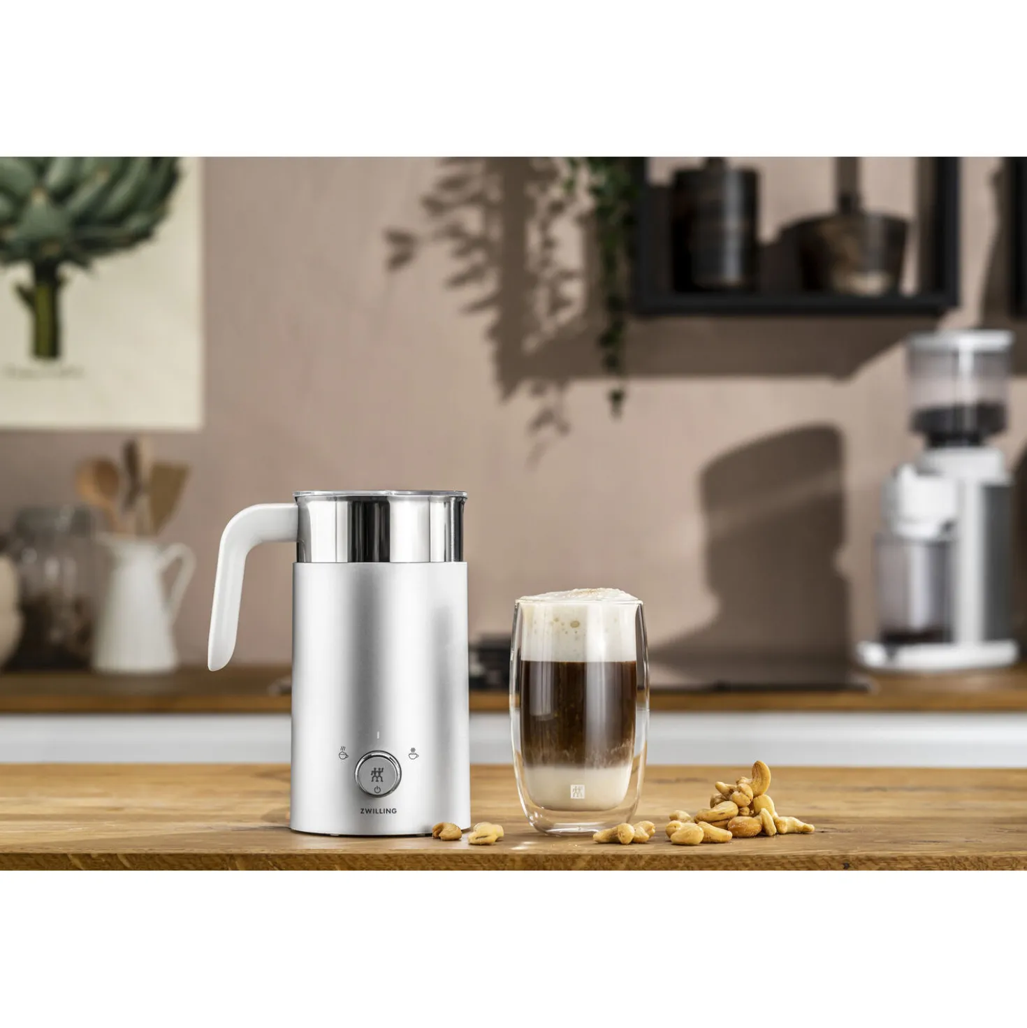 Milchaufschäumer, 400 ml, Silber