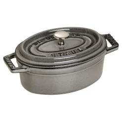 Mini Cocotte 11 cm, oval, Graphit-Grau, Gusseisen