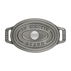 Mini Cocotte 11 cm, oval, Graphit-Grau, Gusseisen
