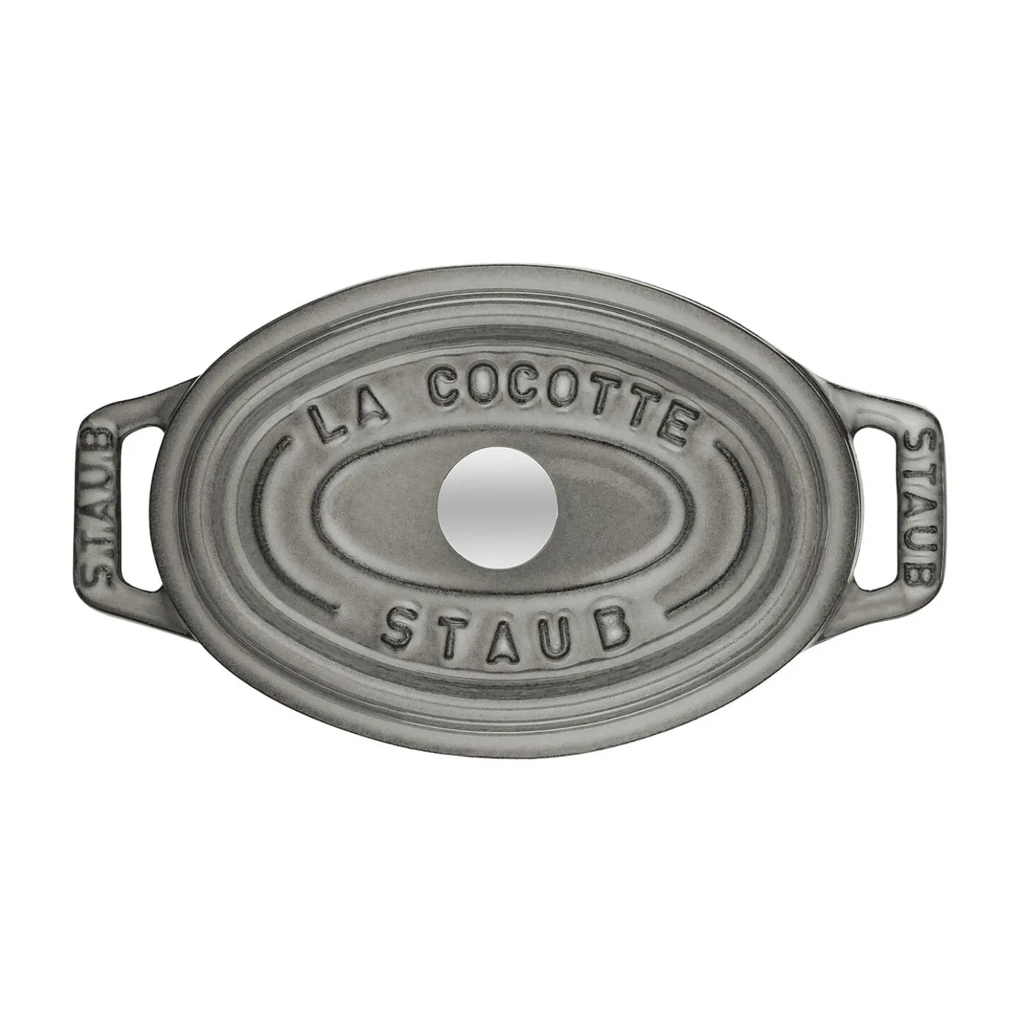 Mini Cocotte 11 cm, oval, Graphit-Grau, Gusseisen