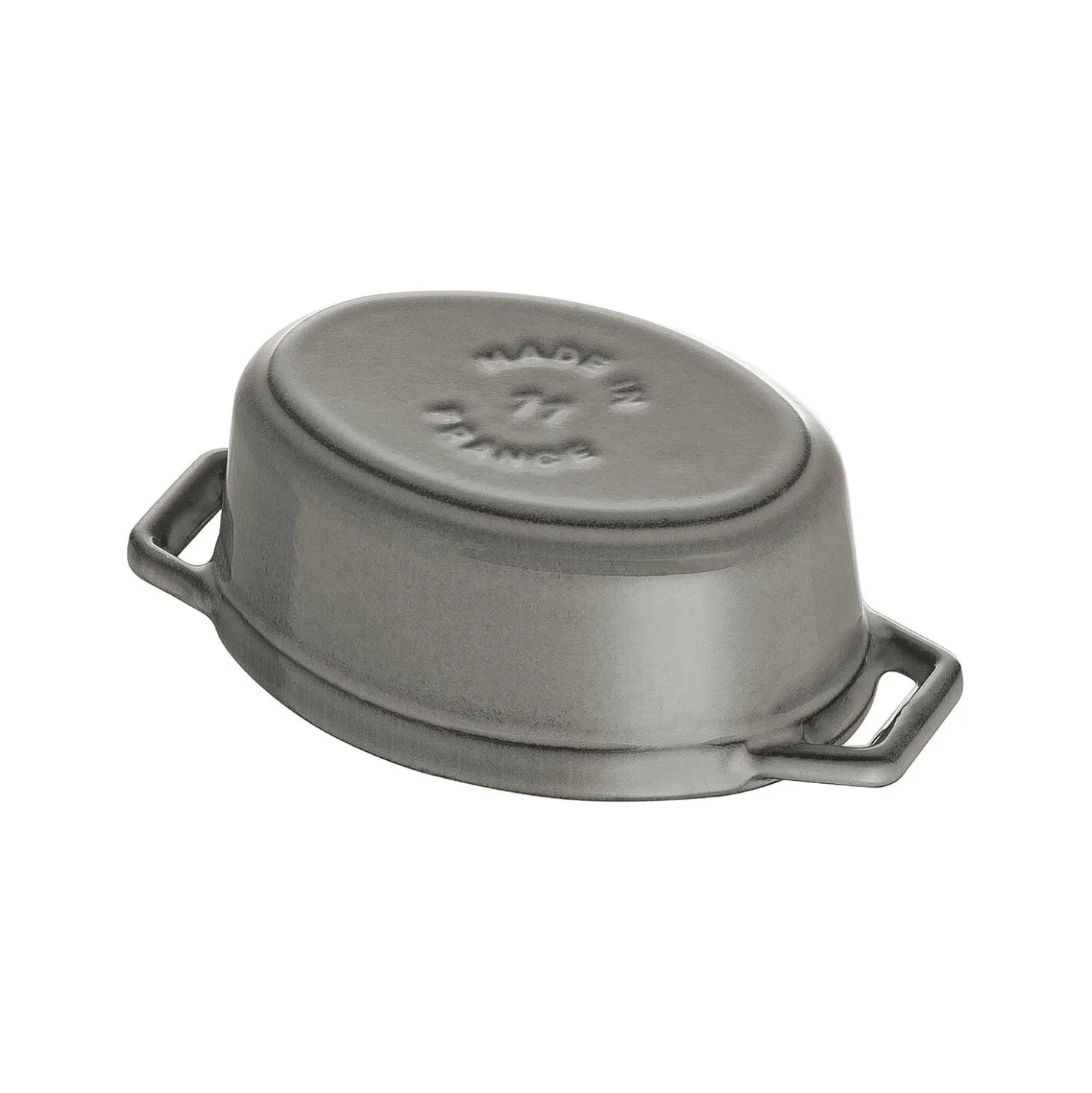 Mini Cocotte 11 cm, oval, Graphit-Grau, Gusseisen