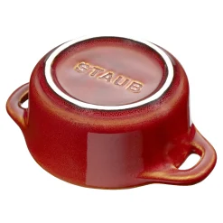 Mini Cocotte 10 cm, rund, Antik-Kupfer, Keramik