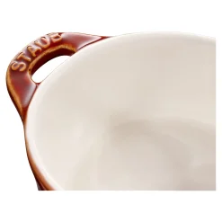 Mini Cocotte 10 cm, rund, Antik-Kupfer, Keramik