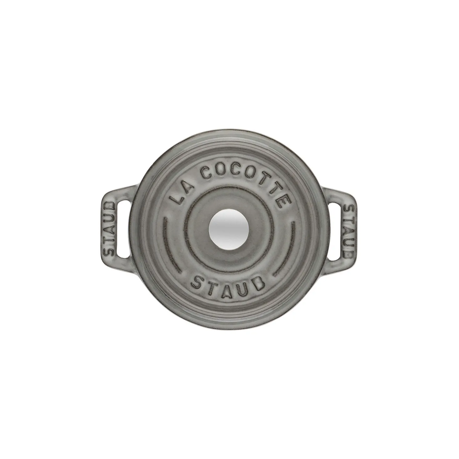 Mini Cocotte 10 cm, rund, Graphit-Grau, Gusseisen