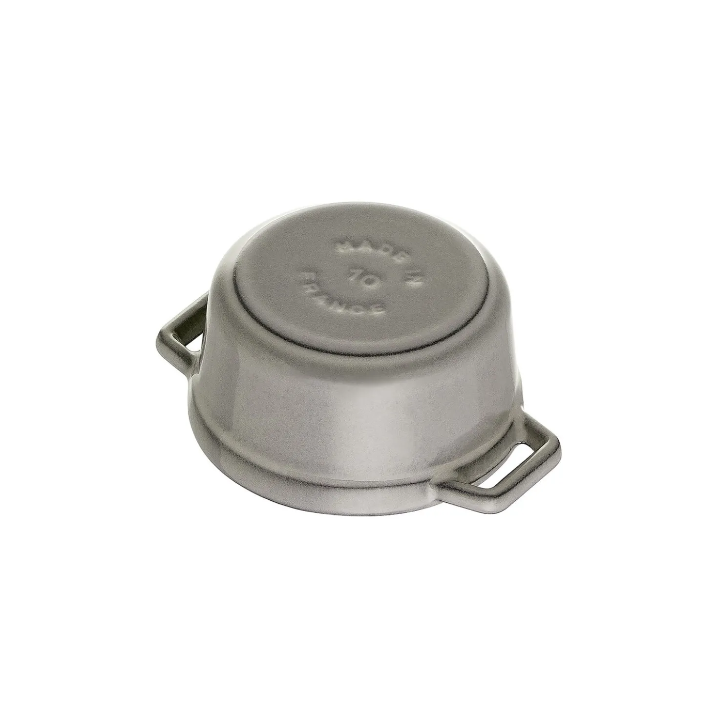 Mini Cocotte 10 cm, rund, Graphit-Grau, Gusseisen
