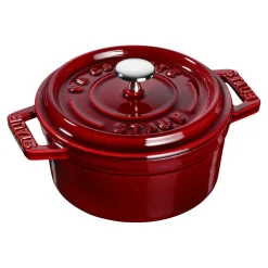 Mini Cocotte 10 cm, rund, Grenadine-Rot, Gusseisen
