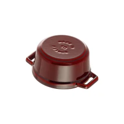 Mini Cocotte 10 cm, rund, Grenadine-Rot, Gusseisen