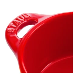 Mini Cocotte 10 cm, rund, Kirsch-Rot, Keramik