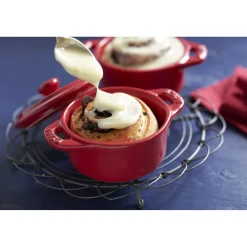 Mini Cocotte 10 cm, rund, Kirsch-Rot, Keramik
