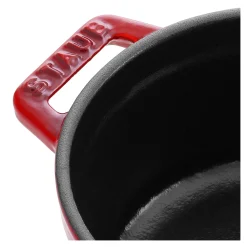Mini Cocotte 10 cm, rund, Kirsch-Rot, Gusseisen