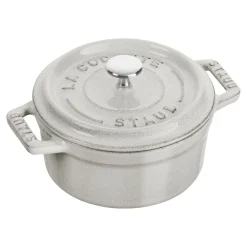 Mini Cocotte 10 cm, rund, Weisser Trüffel, Gusseisen
