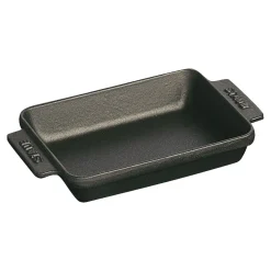 Ofenform 15 x 11 cm, rechteckig, Schwarz, Gusseisen