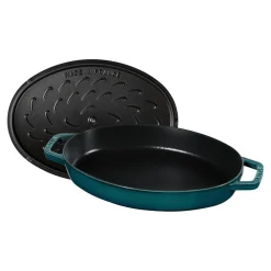Ofenform Fisch 33 cm, oval, La-Mer, Gusseisen