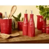 &Ouml;l- & Essigset 20 cm, Kirsch-Rot, Keramik