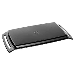 Plancha 38 cm x 25 cm, rechteckig, Glänzend-Schwarz, Gusseisen