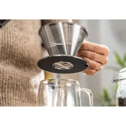 Pour Over Kaffeefilter, 18/10 Edelstahl