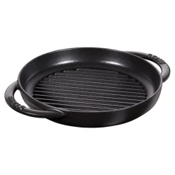 Pure Grill 23 cm, rund, Schwarz, Gusseisen