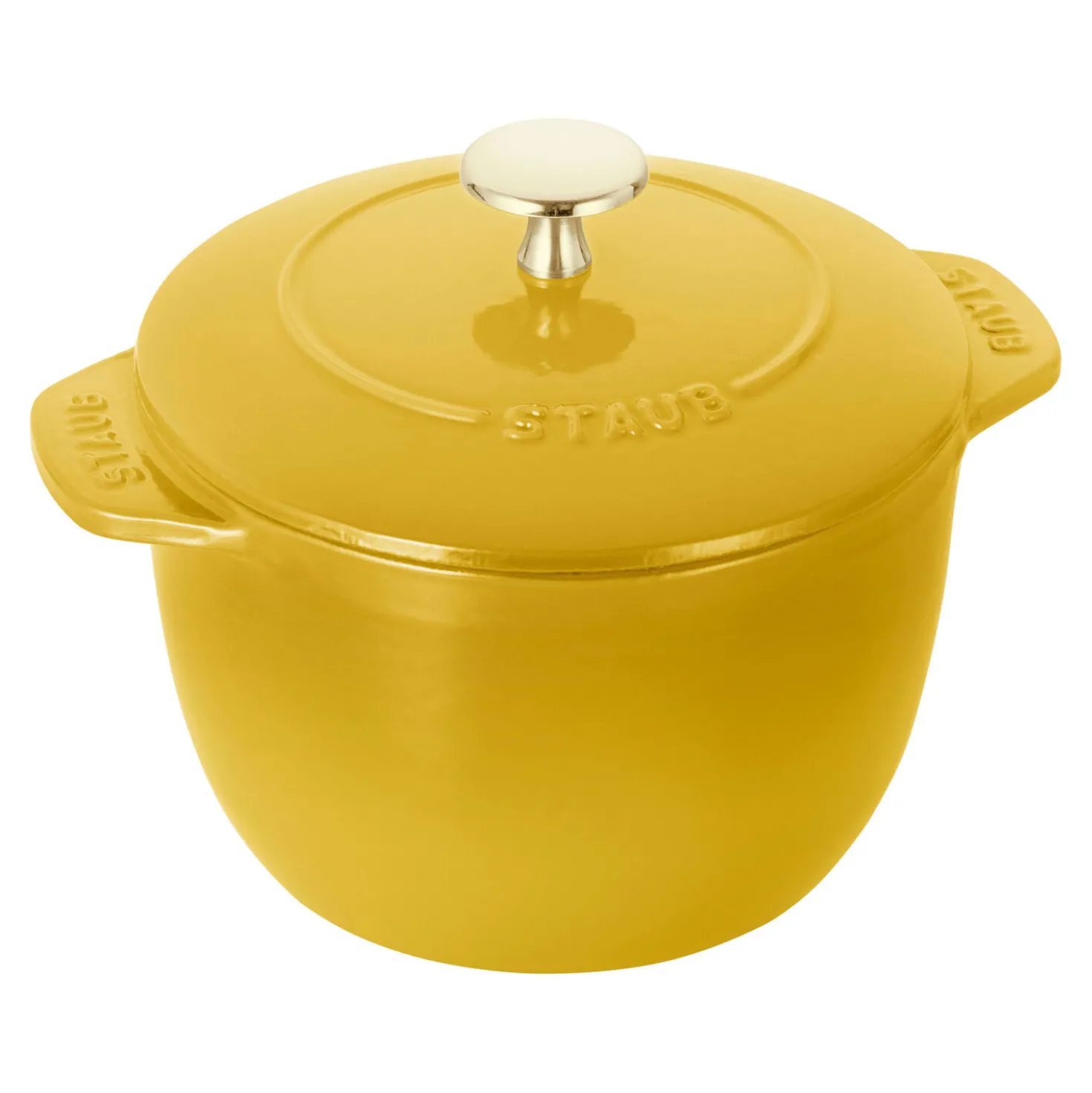 Reis-Cocotte 16 cm, rund, Citron, Gusseisen