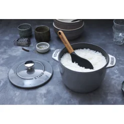 Reis-Cocotte 16 cm, rund, Graphit-Grau, Gusseisen