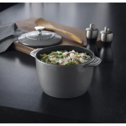 Reis-Cocotte 16 cm, rund, Graphit-Grau, Gusseisen