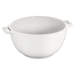 Salatschüssel 18 cm, rund, Weiß, Keramik