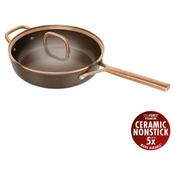 Schmorpfanne mit Glasdeckel 28 cm, Aluminium