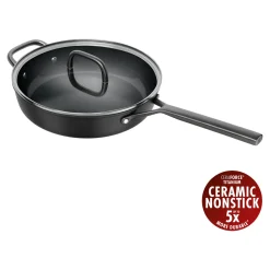 Schmorpfanne mit Glasdeckel 28 cm, Aluminium