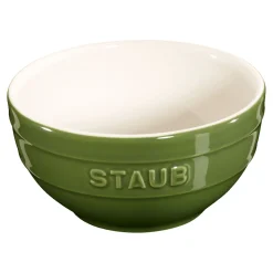 Schüssel 12 cm, rund, Basilikum-Grün, Keramik