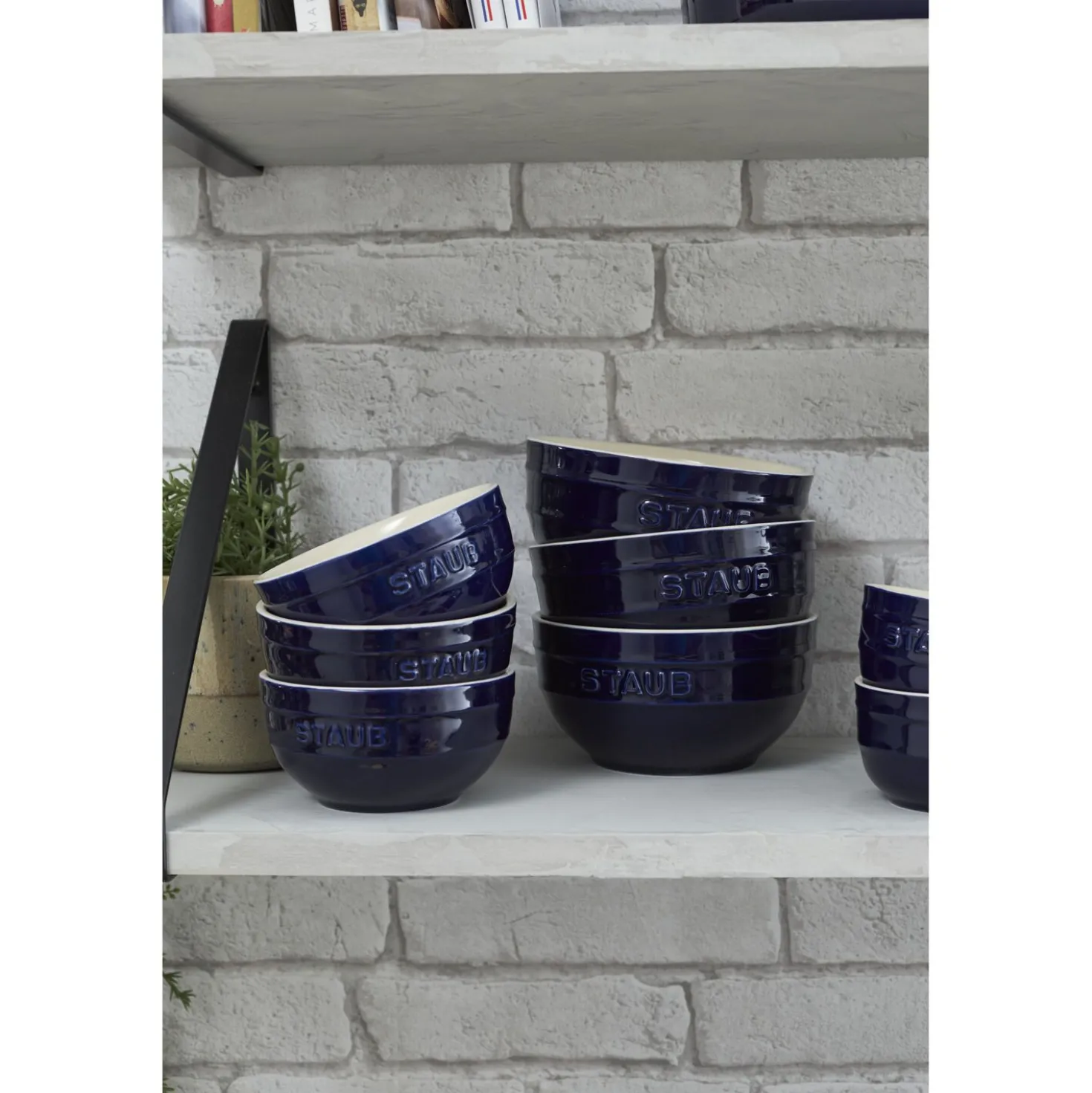 Schüssel 12 cm, rund, Dunkelblau, Keramik