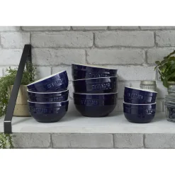 Schüssel 14 cm, rund, Dunkelblau, Keramik