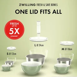 Schüssel 24 cm, rund, Eukalyptus, Keramik