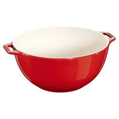 Schüssel 25 cm, rund, Kirsch-Rot, Keramik