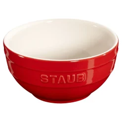 Schüssel 12 cm, rund, Kirsch-Rot, Keramik