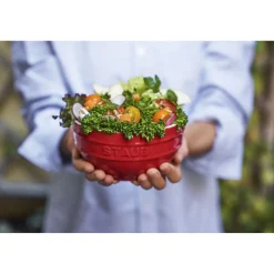 Schüssel 14 cm, rund, Kirsch-Rot, Keramik