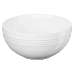 Schüssel 24 cm, rund, Weiß, Keramik